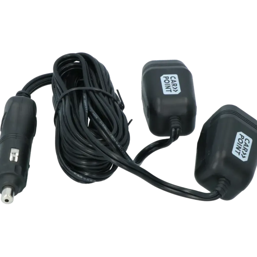 Carpoint dubbele verlengkabel tbv 12 volt lengte 2x2M
