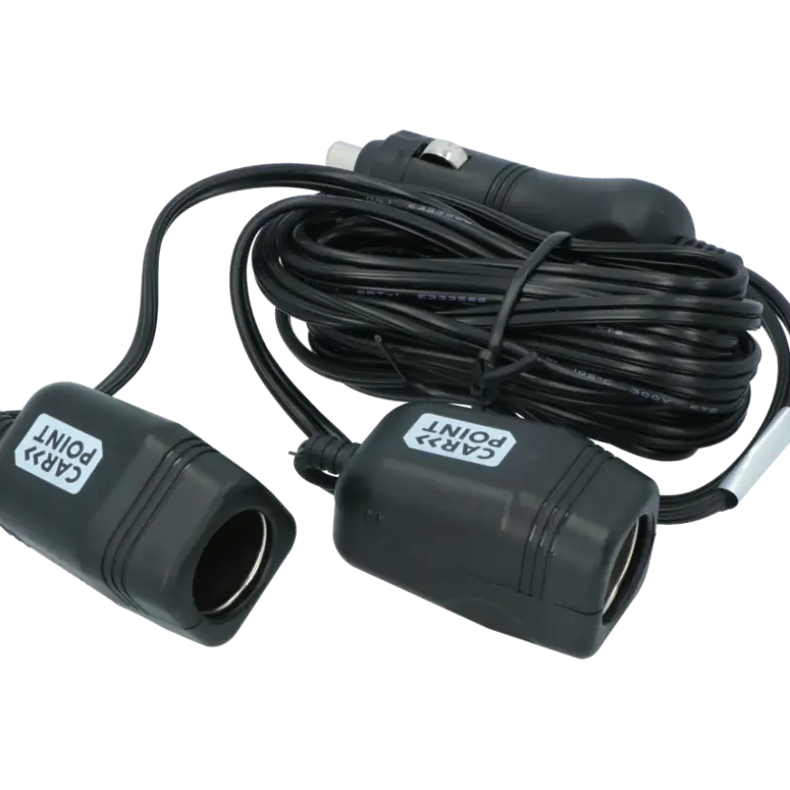 Carpoint dubbele verlengkabel tbv 12 volt lengte 2x2M