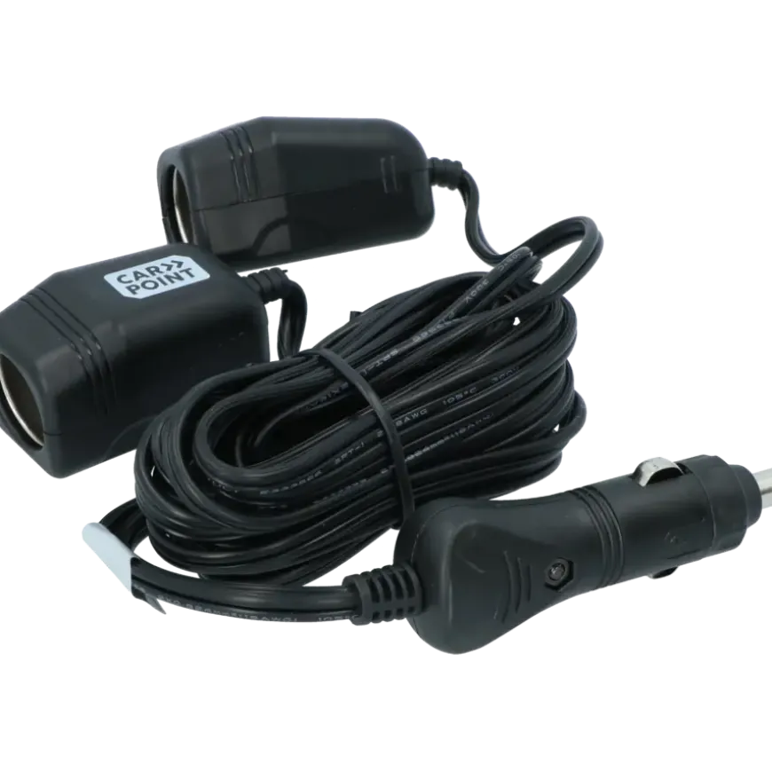 Carpoint dubbele verlengkabel tbv 12 volt lengte 2x2M