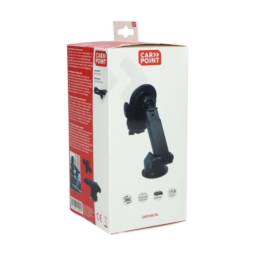 Carpoint 3in1 telefoonhouder auto & Draadloze Qi Lader