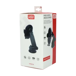 Carpoint 3in1 telefoonhouder auto & Draadloze Qi Lader