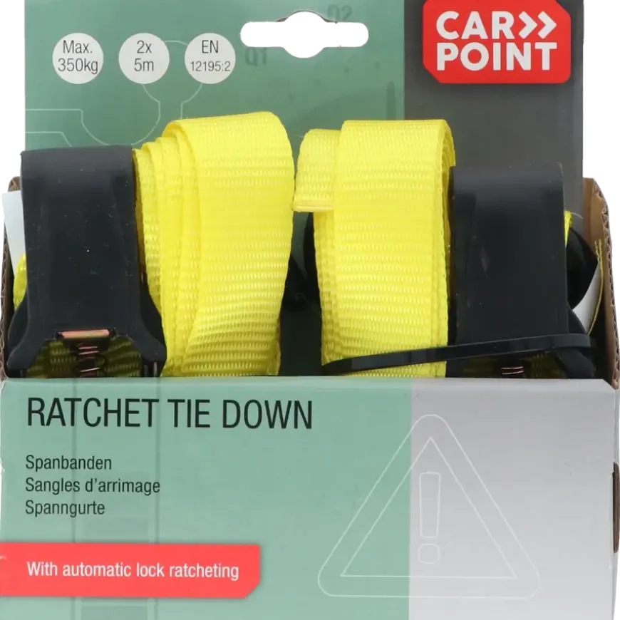 Carpoint Spanbandenset luxe met ratel 2 x 5 meter