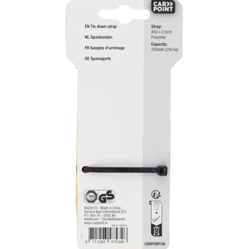Carpoint Spanbanden 2 x 4,5 meter