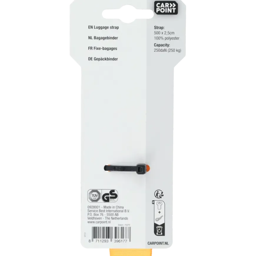 Carpoint Spanband met Klem 5m x 25mm