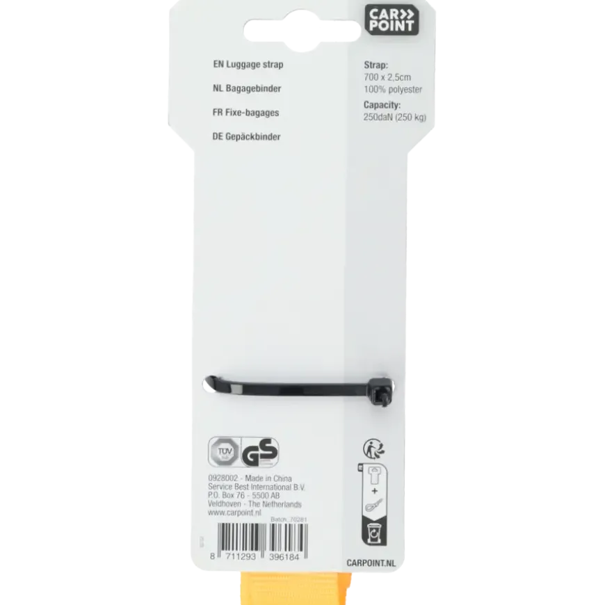 Carpoint Spanband met Klem 7m x 25mm