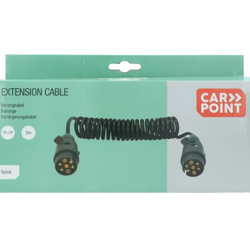 Carpoint spiraal trailer verlengkabel 7p - 7p stekker/stekker