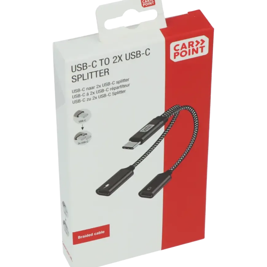Carpoint splitter USB-C naar dubbele USB-C kabel