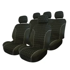 Carpoint Stoelhoesset Charcoal 9 Delig Zwart