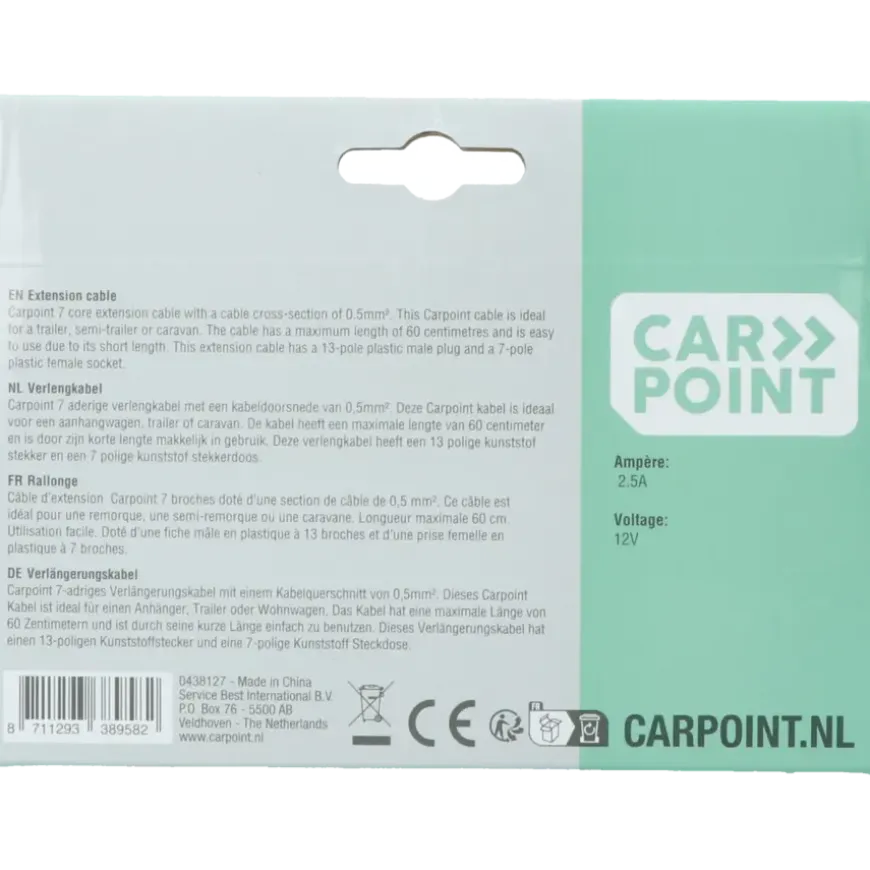 Carpoint trailer verlengkabel 7-polig naar 13-polig