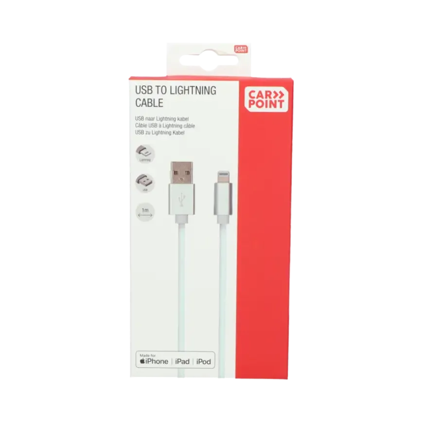 Carpoint USB>Lightning kabel 1 Meter