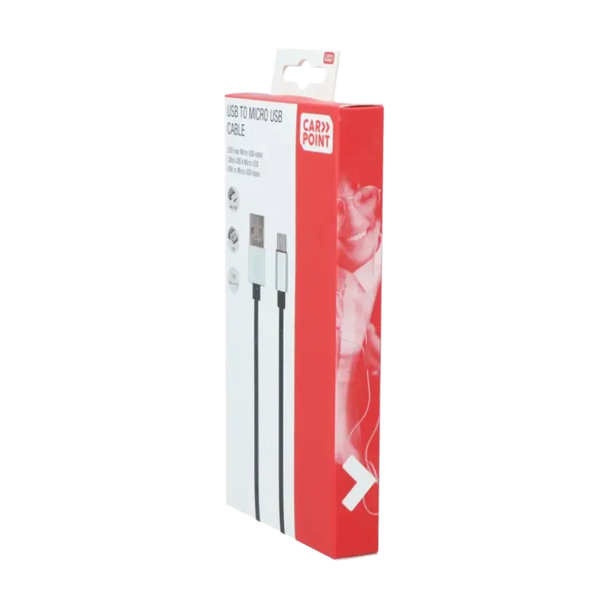 Carpoint USB>Micro USB kabel 1 Meter