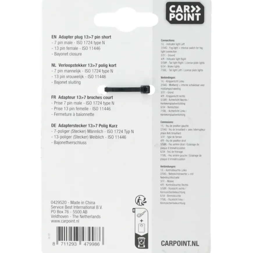 Carpoint Verloopstekker 7>13 Polig
