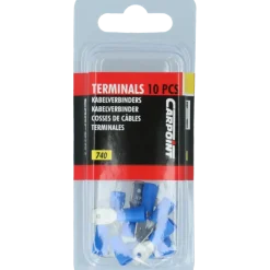 Carpoint Vlakstekker 740 6.3x0.8mm blauw blister 10 Stuks