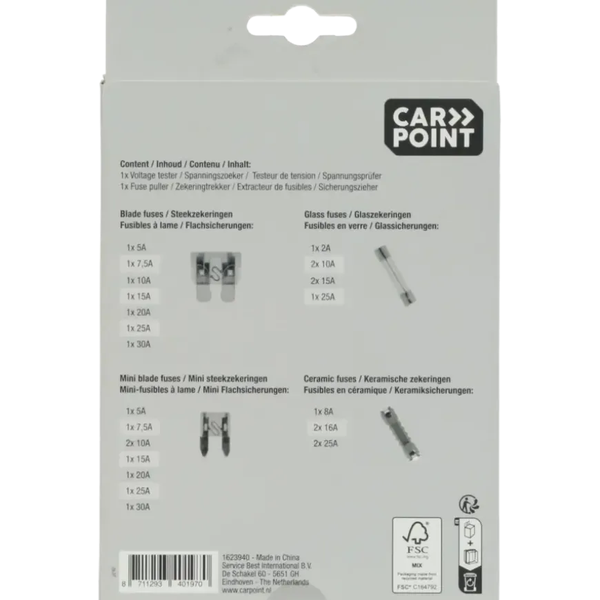 Carpoint zekeringset 28-delig