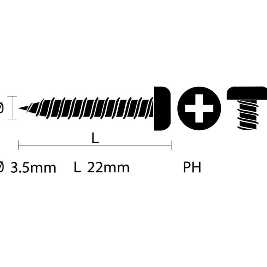 KARWEI Carroserie schroef cilinderkop verzinkt 3,5x22 mm 15 stuks