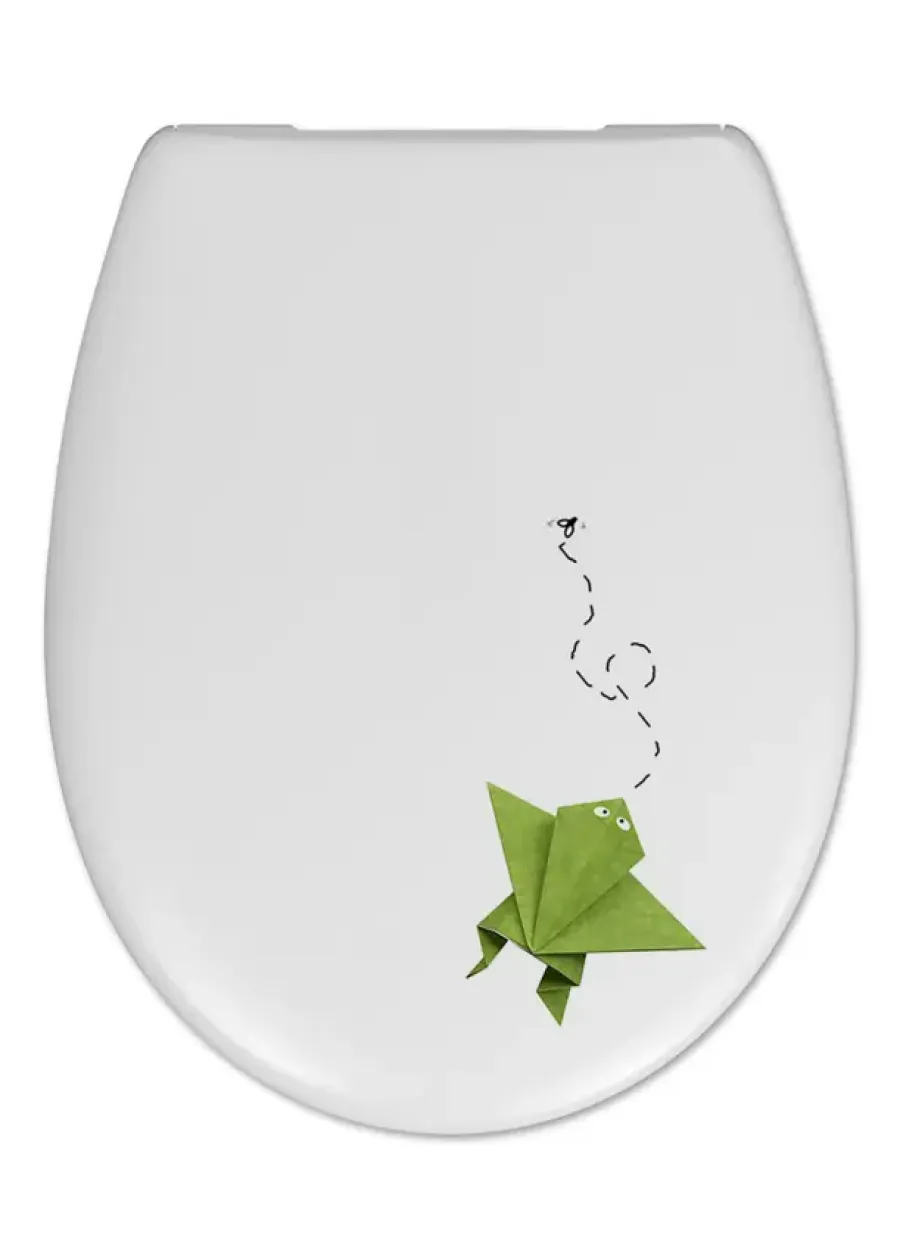 CEDO Frog & Flies WC-bril duroplast wit ovalen
