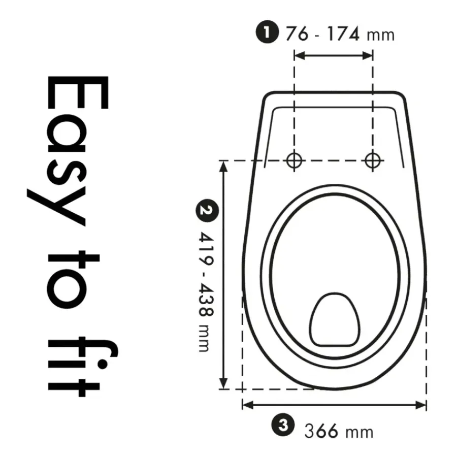 CEDO Frog & Flies WC-bril duroplast wit ovalen