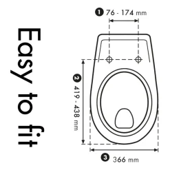 CEDO Loft WC-bril duroplast wit ovaal