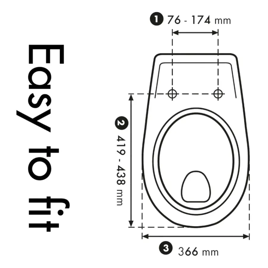 CEDO Loft WC-bril duroplast wit ovaal