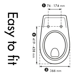 CEDO Monster WC-bril duroplast wit