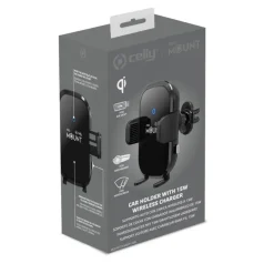 Celly draadloze telefoon oplader / houder MountCharge 15W BK