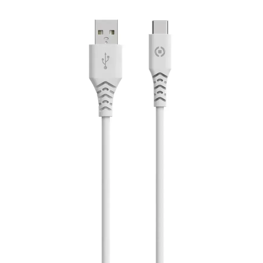 Celly Planet USB-A > USB-C kabel wit 1,5 meter