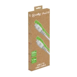 Celly Planet USB-C > USB-C kabel wit 1,5 meter