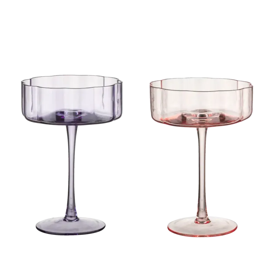 Geen Cocktailglas paars/roze