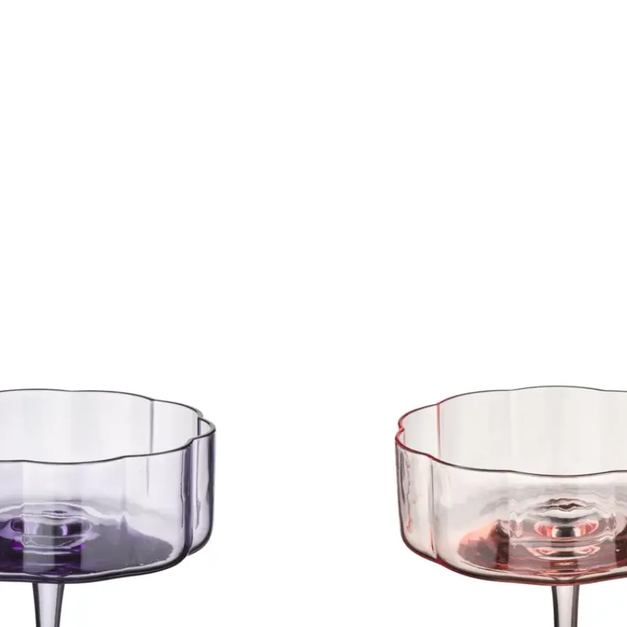 Geen Cocktailglas paars/roze