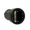 Contrastekker 10/16A PVC Randaarde Zwart