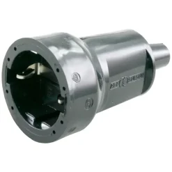 Contrastekker 10/16A PVC Randaarde Zwart