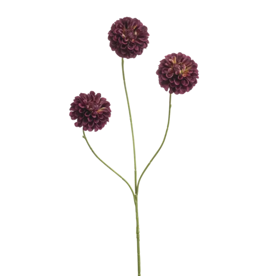 Emerald Dahlia pompom mini burgundy 68cm