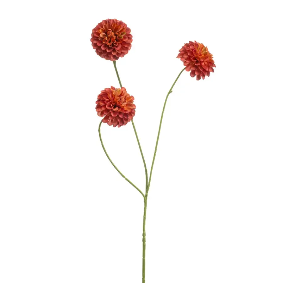 Emerald Dahlia pompom mini spray oranje 68cm
