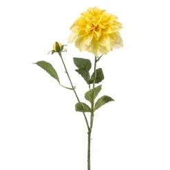 Emerald Dahlia spray geel 70cm