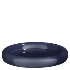 Geen Decoratie bord donker blauw - h4,5xd26cm