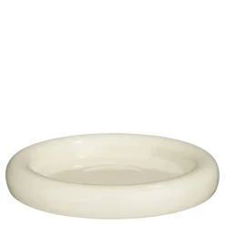 Geen Decoratie bord off white - h4,5xd28cm