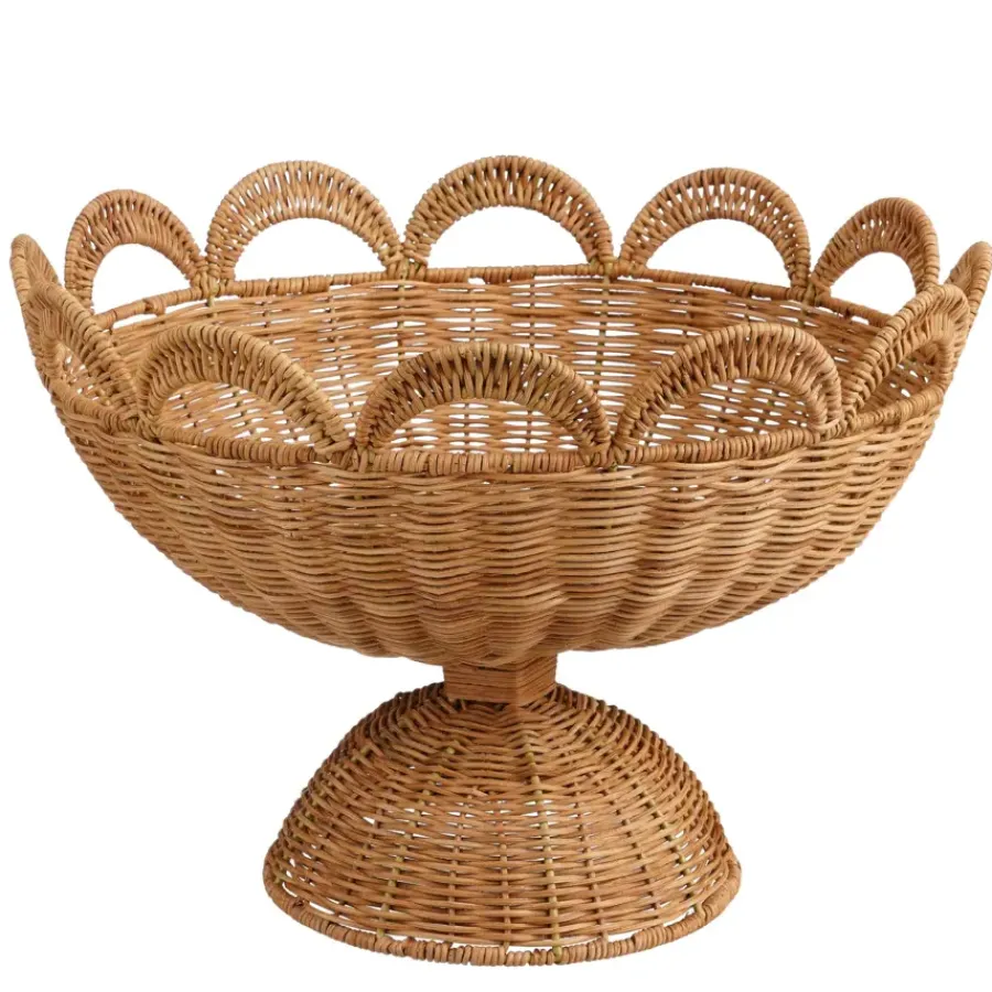Geen Decoratie schaal bruin - h27xd40cm
