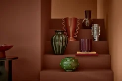 Geen Decoratie schaal rood - h15,5xd34,5cm