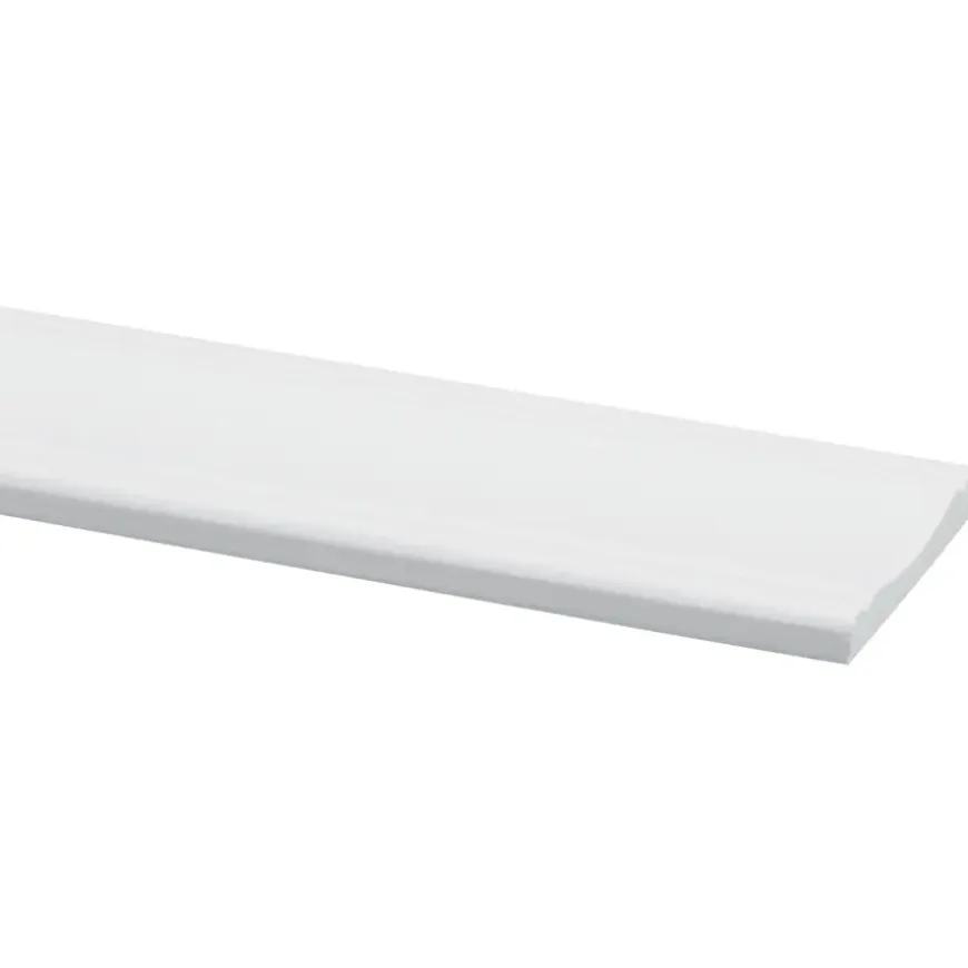Decorlijst grenen wit gegrond 8x57mm 270cm