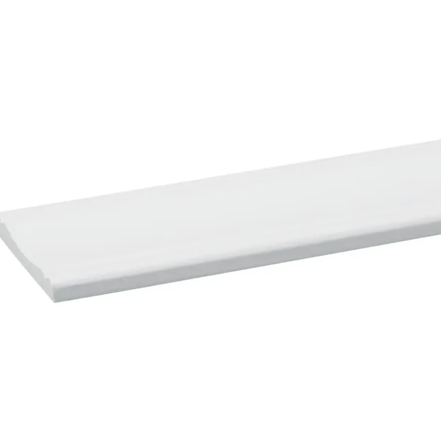 Decorlijst grenen wit gegrond 8x57mm 270cm