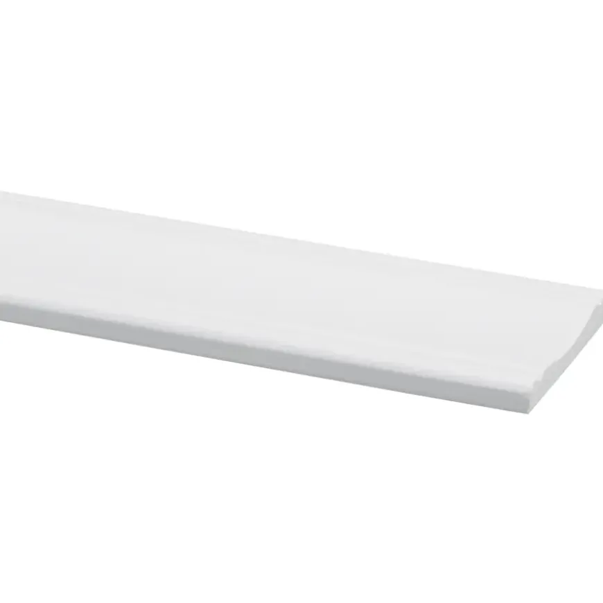 Decorlijst grenen wit gegrond 8x57mm 270cm