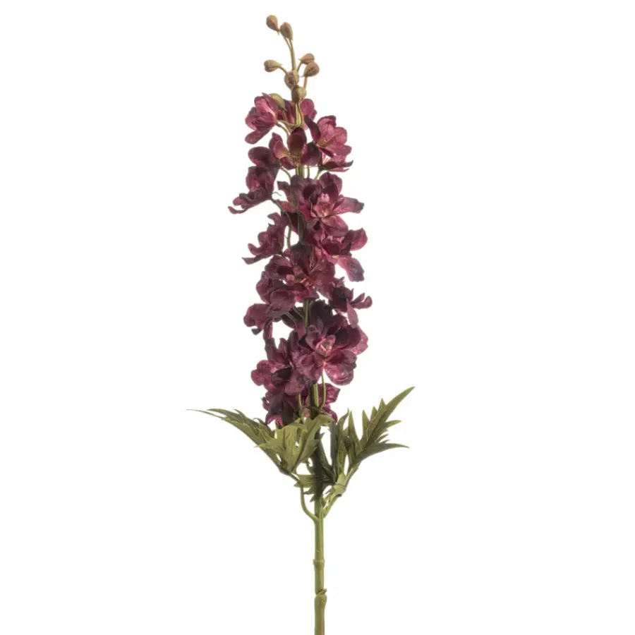 Emerald Delphinium spray burgundy 84cm