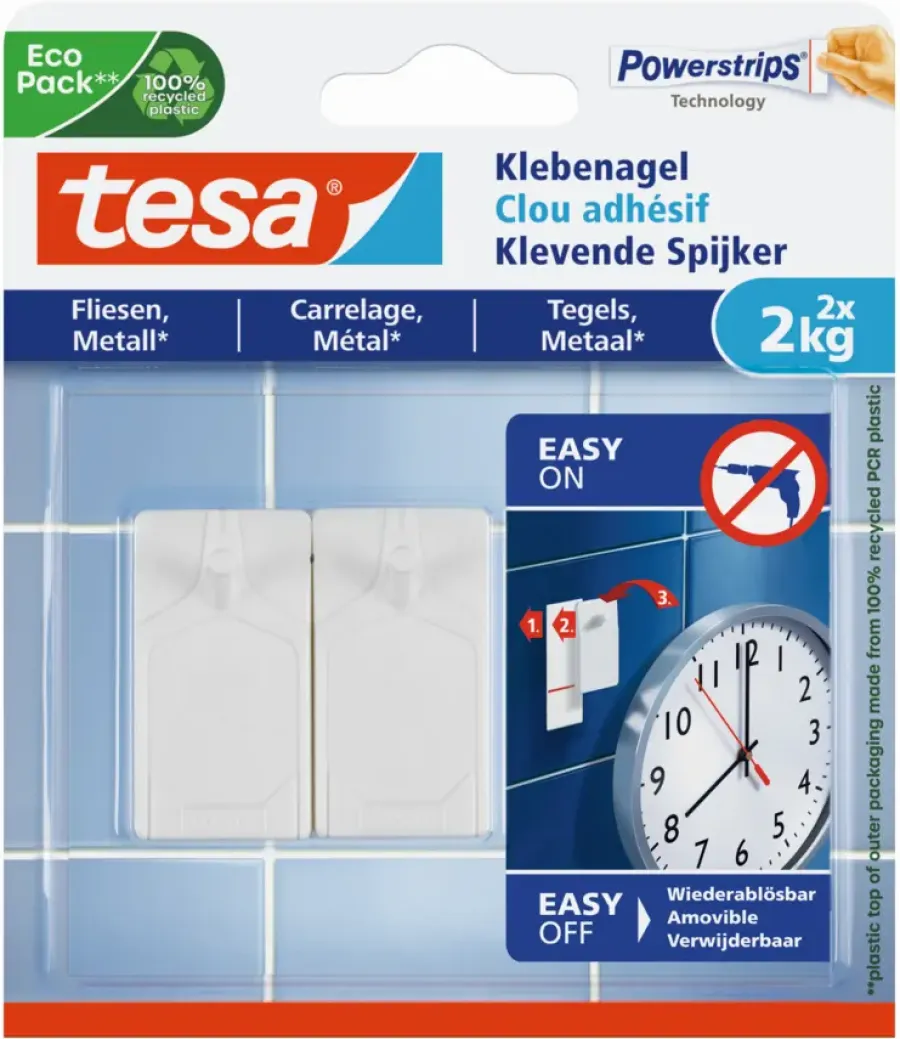 Tesa De Klevende Spijkers voor Tegels en Metaal