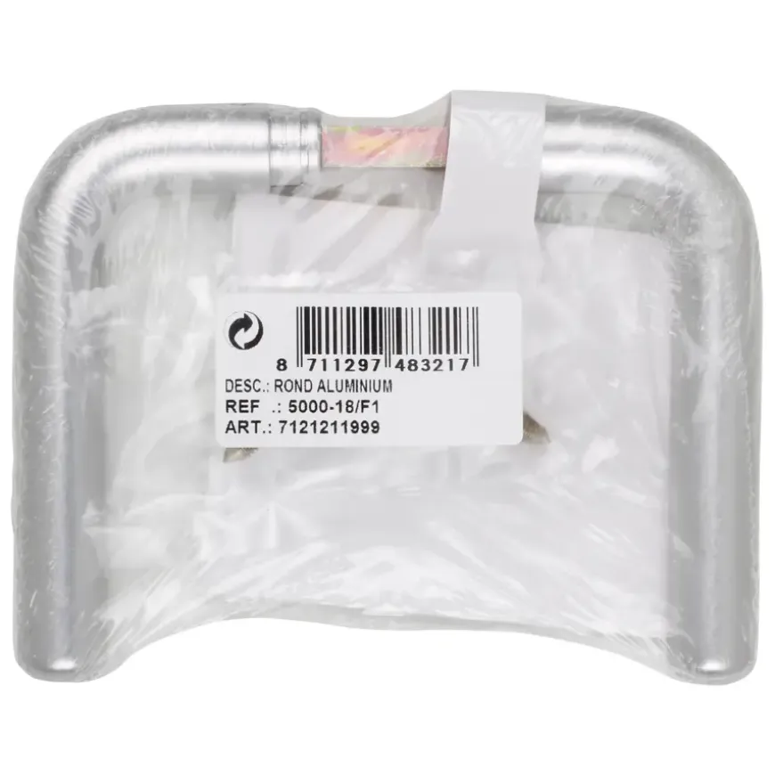Deurkruk L rond aluminium
