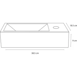 Differnz fontein Ravo 38.5x18x9 cm licht beton