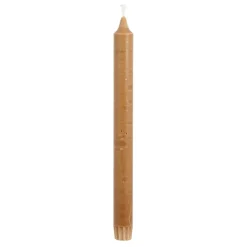 Geen Dinerkaars stearine donker bruin 6 stuks - h24xd2,2cm