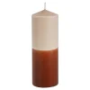 Geen Dip-dye kaars stearine licht roze terra - h20xd7cm