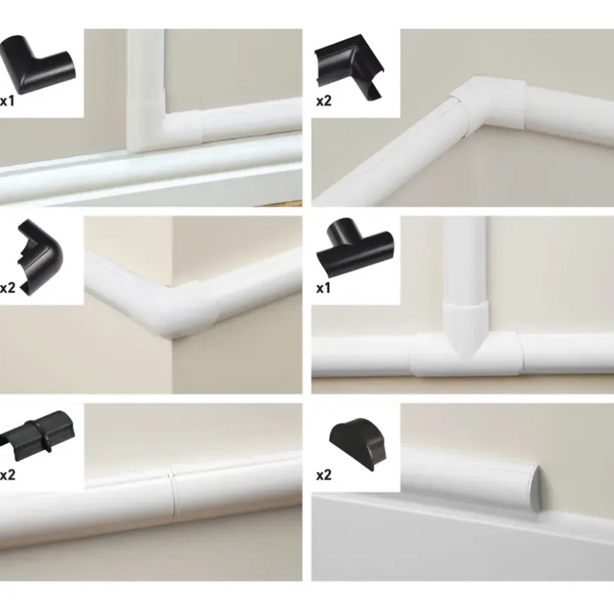 D-line Accessoireskit voor 30/ 15mm D-line Goot Zwart
