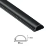 D-line kabelgoot halfrond zwart 30/15 mm 2 meter