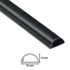 D-line kabelgoot halfrond zwart 30/15 mm 1 meter